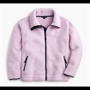 JCREW polartec purple fleece zip up